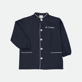  Tablier école garçon, col Mao – Marine