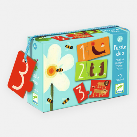 Puzzle Duo chiffres de la collection jeux éducatifs de la marque Le Tablier Bobine.