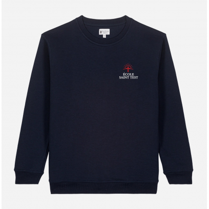 Ecole Saint-Test - Sweat col rond mixte brodé au logo – Marine