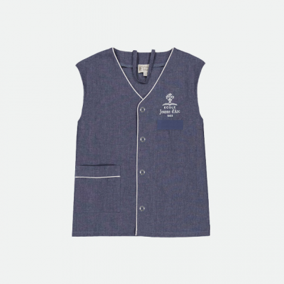 Modèle Chasuble pressions recyclé primaire, Jeanne d'Arc Mermoz BIS - Bleu Jean