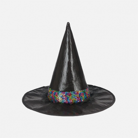 Chapeau sorcière Luna noir