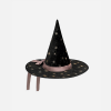 Chapeau pointu de sorcière en velours Aurore