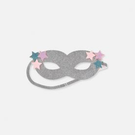 Masque de chat Stella argenté