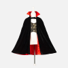 Cape de Dracula Rouge et Noir et dent de vampire