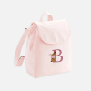 Mini sac à dos rose - Lettre rose lapin fleurs