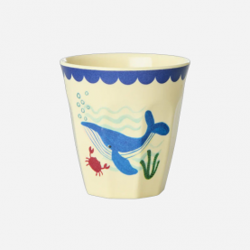 Petit gobelet Baleine bleu 