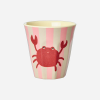 Petit gobelet crabe rayé sable
