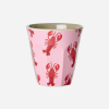 Petit gobelet imprimé homard rose