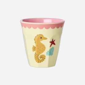 Petit gobelet  hippocampe rose tendre 