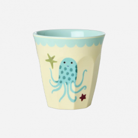 Petit gobelet  pieuvre bleu