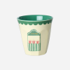 Petit gobelet vert motif popcorn