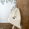 Sac de Gym brodé carriole bleu personnalisable
