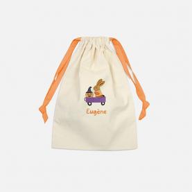 Pochette Halloween carriole brodée personnalisable