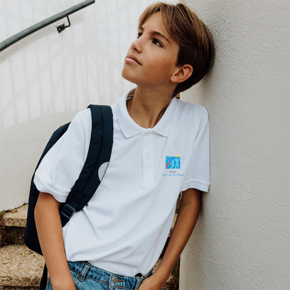 Ecole Sacré-Coeur - Polo manches courtes - Blanc