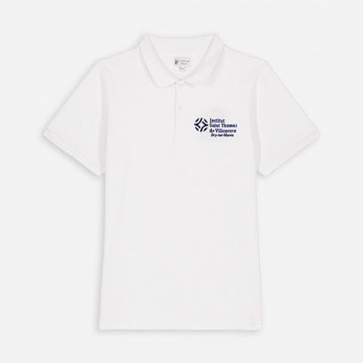 St Thomas de Villeneuve - Polo manches courtes mixte, blanc