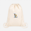 Sac de gym lapin carotte avec lettre personnalisable bleue