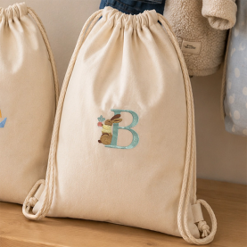 Sac de Gym brodé lettre lapin radis  personnalisable