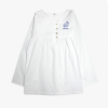 Sainte Madeleine Reims - Blouse Laurette brodé au logo – Blanc