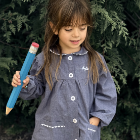 Tablier enfant bleu jean Justine
