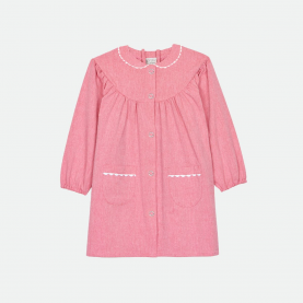 NOUVEAUTE Tablier à pressions framboise Justine