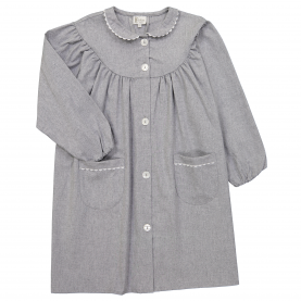 Institution Marmoutier - Tablier école fille, col Claudine – Gris