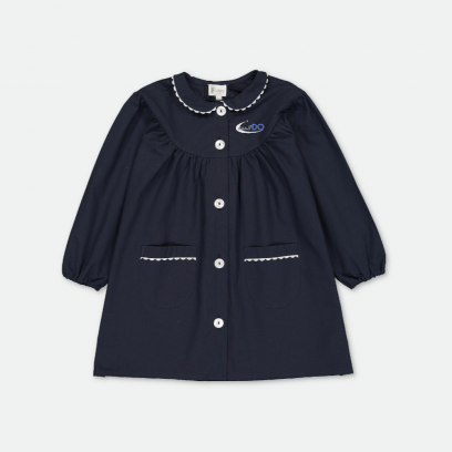 Saint Do - Tablier Primaire avec écusson, col Claudine – Marine