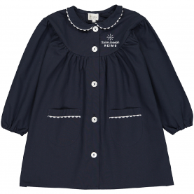 St Joseph maternelle & primaire - Tablier fille marine, brodé au logo