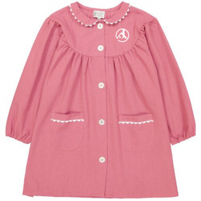 Jeanne d'arc Saint Maur des Fossés - Tablier fille, col Claudine – Framboise