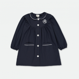 Jeanne d'arc Saint Maur des Fossés - Tablier fille, col Claudine – Marine