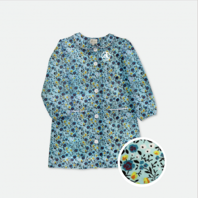 Jeanne d'arc Saint Maur des Fossés - Tablier fille, col Claudine – Rome fleuri