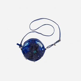 Sac bandoulière rond bleu