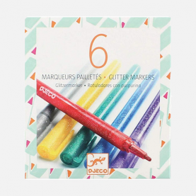 6 marqueurs pailletés enfants - Le Tablier Bobine