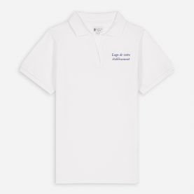 Polo manches courtes femme, blanc