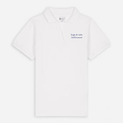 Polo manches courtes femme, blanc