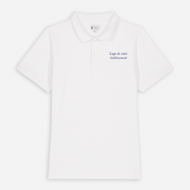 Polo manches courtes mixte blanc 