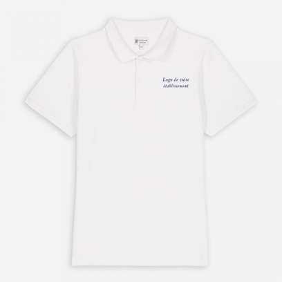 Polo manches courtes mixte blanc 