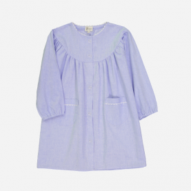 Tablier d'école à pressions jean clair de la marque Le Tablier Bobine.