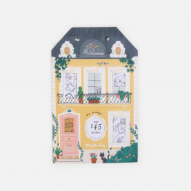 Cahier de stickers en forme de maison