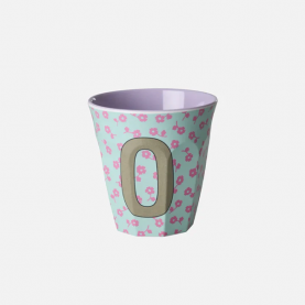 Gobelet Alphabet Lettre O fleurs
