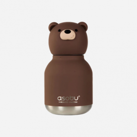 Mini gourde en acier inoxydable ours brun