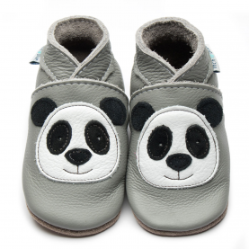 Chaussons gris - panda