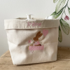 Panier lapin rose avec prénom personnalisable