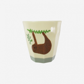 Gobelet enfant en mélamine paresseux, léger et adapté aux enfants, parfait dès 18 mois pour les repas à la maison, en crèche ou en pique-nique.