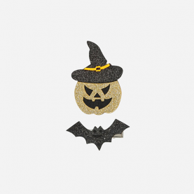 Pinces à cheveux citrouille-chauve souris