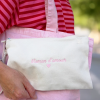 Pochette zippée brodée 