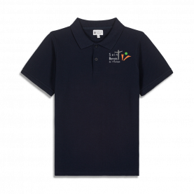 St Benoist de l'Europe - Polo manches courtes mixte brodé au logo – Marine