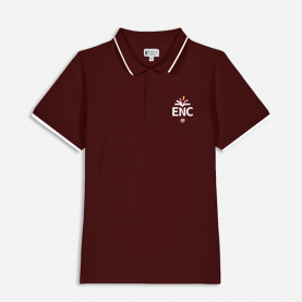 ENC, Blomet - Polo manches courtes mixte, bordeaux
