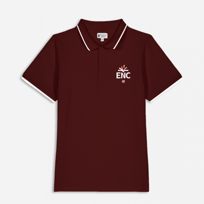 ENC, Blomet - Polo manches courtes mixte, bordeaux