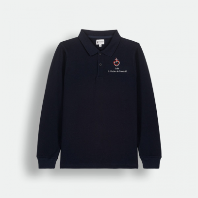 NOUVEAUTE St Charles de Foucauld - Polo manches longues école mixte - Marine