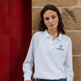 Sainte Marie Le Bourget - Polo manches longues, blanc